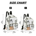 thumbnail image 2 of FORMRS Mini Backpack Purse for Women Quilted Travel Daypack Casual Shoulder Bag, Gray Cute Chubby Cat, 2 of 7