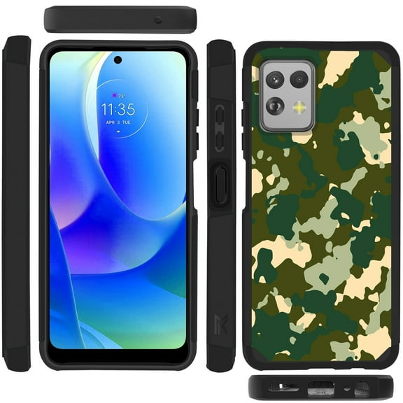 For Motorola Moto G Power 5G 2023 Graphic Design Pattern Hard PC TPU Tough Strong Hybrid Shockproof Frame Cover ,Xpm Phone Case [ Camo Camouflage ]