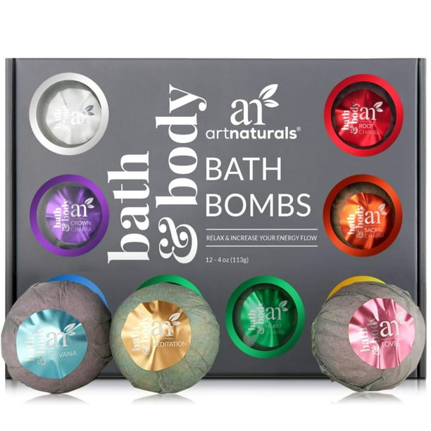 ArtNaturals Bath Bombs Gift Set – (12 x 4 Oz / 113g) – Natural Handmade