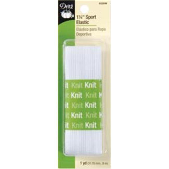 Dritz Knit Sport Elastic 11/4"X1ydWhite