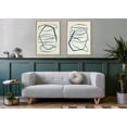 thumbnail image 7 of Kate and Laurel Sylvie Blue and Green Expressive Abstract 1 and 2 Framed Canvas Wall Art Set by The Creative Bunch Studio, 2 Piece 23x33 Natural, Modern Colorful Art Set for Wall, 7 of 7
