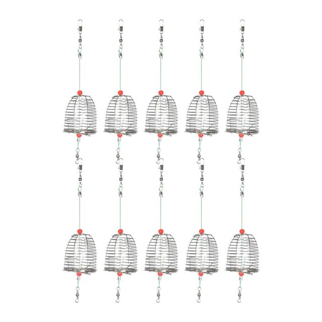 Feltree Cage de Nidification en Métal en Acier Inoxydable Appât de Pêche Dispositif de Nidification Dispositif de Lancer d'Appât Cage d'Appât pour Poisson Panier d'Appât