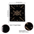 thumbnail image 5 of Indian Consigners Altar Cloth Small 24 Inches Square Wall Hanging Witchcraft Pentagram Tarot Spread Yes No Black Gold Tapestry Beautiful Cotton Solid, 5 of 7