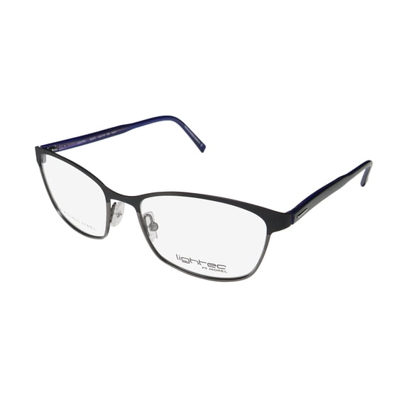 NEW LIGHTEC 30047L WOMENS/LADIES CAT EYE FULL-RIM BLACK MADE IN FRANCE DURABLE STAINLESS STEEL FRAME DEMO LENSES 55-18-135 EYEGLASSES/GLASSES