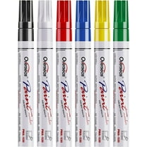 Overseas Paint Marker Pens - Permanent Marker, Combo Pack with Assorted Colors, Conical Point, 6 Count, 1 Pack