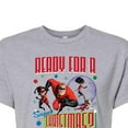 thumbnail image 3 of Disney The Incredibles - Holiday - Ready For A Super Christmas - Juniors Cropped Cotton Blend T-Shirt, 3 of 5