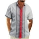 thumbnail image 1 of Eres Más Que una Camisa de Puntuación de Prueba de Color Sólido Casual con Cuello, Bolsillo con Botones de Manga Corta, 1 of 9