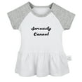 thumbnail image 1 of Seriously Cannot Funny Dresses For Baby, Newborn Babies Skirts, Infant Princess Dress, 0-24M Kids Graphic Clothes (Gray Raglan Dresses, 18-24 Months), 1 of 4