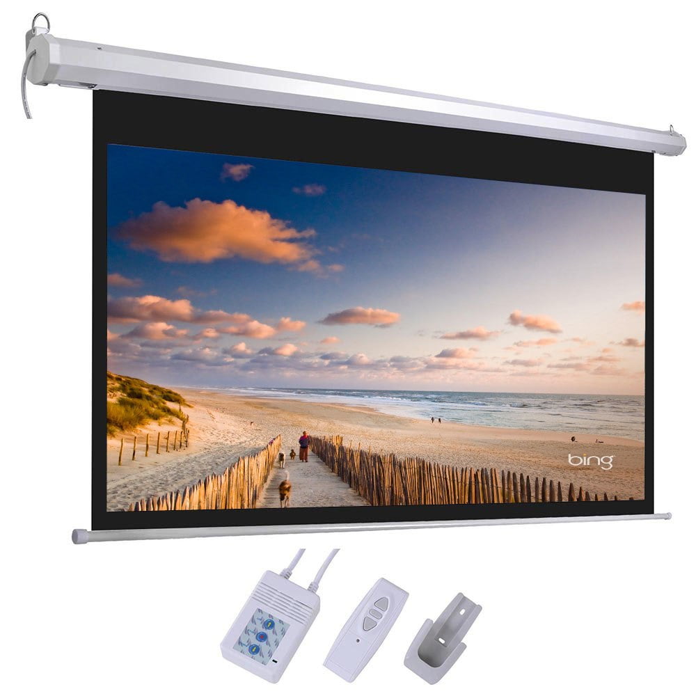 Leadzm 92" 169 80" x 45" Viewing Area Motorized Projector Screen with
