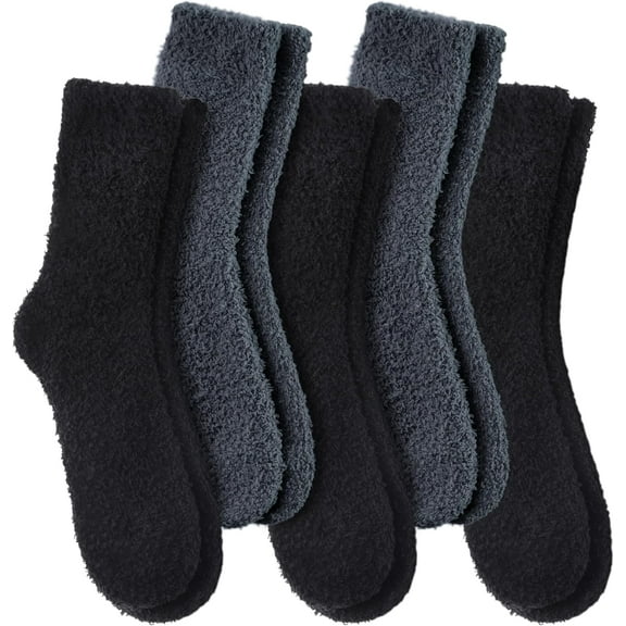 Kiibsot 5Pairs/ 6 Pairs Womens Super Soft Fuzzy Plush Warm Winter Home Sleeping Slipper Socks