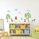 thumbnail image 4 of Calcomanías de pared de animales del bosque de cartón, árboles, nubes, ciervos, conejos, zorros, decoración de pared, pegatinas de animales de dibujos animados, 4 of 9