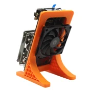 4.8TH/s Bitaxe NerdQaxe++ Bitcoin Lottery Miner with 4Pcs BM1370 ASIC Chip Home Solo Mining BTC Miner Open-source Crypto Lotto Machine,Black Stand