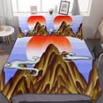 thumbnail image 1 of HAHDAXIA Mountain Bedding Solid Comforter Set for All Seasons,3 Pieces(1 Comforter+2 Pillowcases),Soft Microfiber Bedding Set Full(79"x90"), 1 of 7