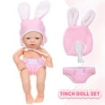 thumbnail image 4 of 7 Inch Realistic Baby Doll Soft Vinyl Reborn Doll with Pacifier Easter Gift for Girls Toddlers Pretend Play Ages 3 Plus, 4 of 7