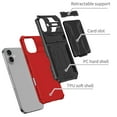 thumbnail image 2 of Allytechgroup for iPhone 16 Plus Rugged Case with Cards Holder, Heavy Duty Shockproof Hybrid PC TPU Back Cover Anti-Scratch Bumper Protective Phone Case for iPhone 16 Plus, Red, 2 of 9