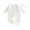 White, variant on Cjfdfy Newborn Baby Girl Footed Romper Fall Winter Outfits Solid Color Bow Ruffled Long Sleeve Jumpsuit with Bow Headband cute Knit Ruffle Button Romper 0-9 Months