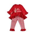 thumbnail image 3 of ITFABS Girls Clothes Set, Printing Round Collar Pullover and Flared Trousers, 3 of 9