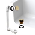 thumbnail image 3 of Westbrass Sch. 40 PVC Bathtub Assembly with Tip-Toe Drain and No-Hole Overflow, Polished Brass, 3 of 15