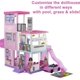 thumbnail image 5 of Barbie 60th Celebration DreamHouse Playset (3.75 ft) with 2 Exclusive Dolls, Car, Pool, Slide, Elevator, Lights & Sounds, 100+ Pieces, 3 Year Olds & Up Barbie -, 5 of 6