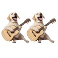 thumbnail image 1 of Ambientador con forma de guitarra y perro para ventilación de coche, decoración 2D para el salpicadero para amantes de los perros, regalo novedoso fácil de colocar para el interior del coche., 1 of 8