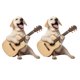 thumbnail image 1 of Ambientador con forma de guitarra y perro para ventilación de coche, decoración 2D para el salpicadero para amantes de los perros, regalo novedoso fácil de colocar para el interior del coche., 1 of 8