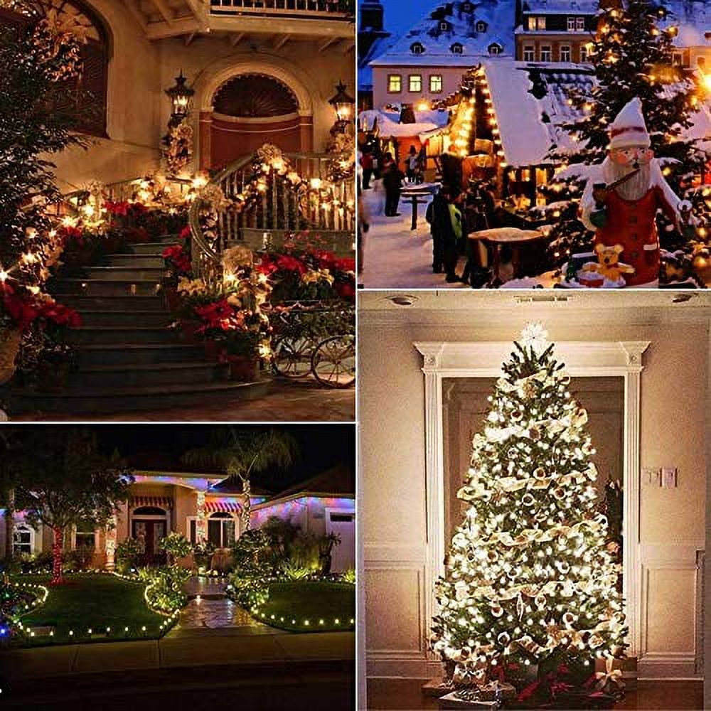 C9 Led Christmas String Lights, 50 Led 33 Feet Outdoor Waterproof Strawberry Lights, Extendable Green Wire String Lights for Indoor Outside Patio Wedding Party Commercial Decoration, Warm White - image 2 of 7