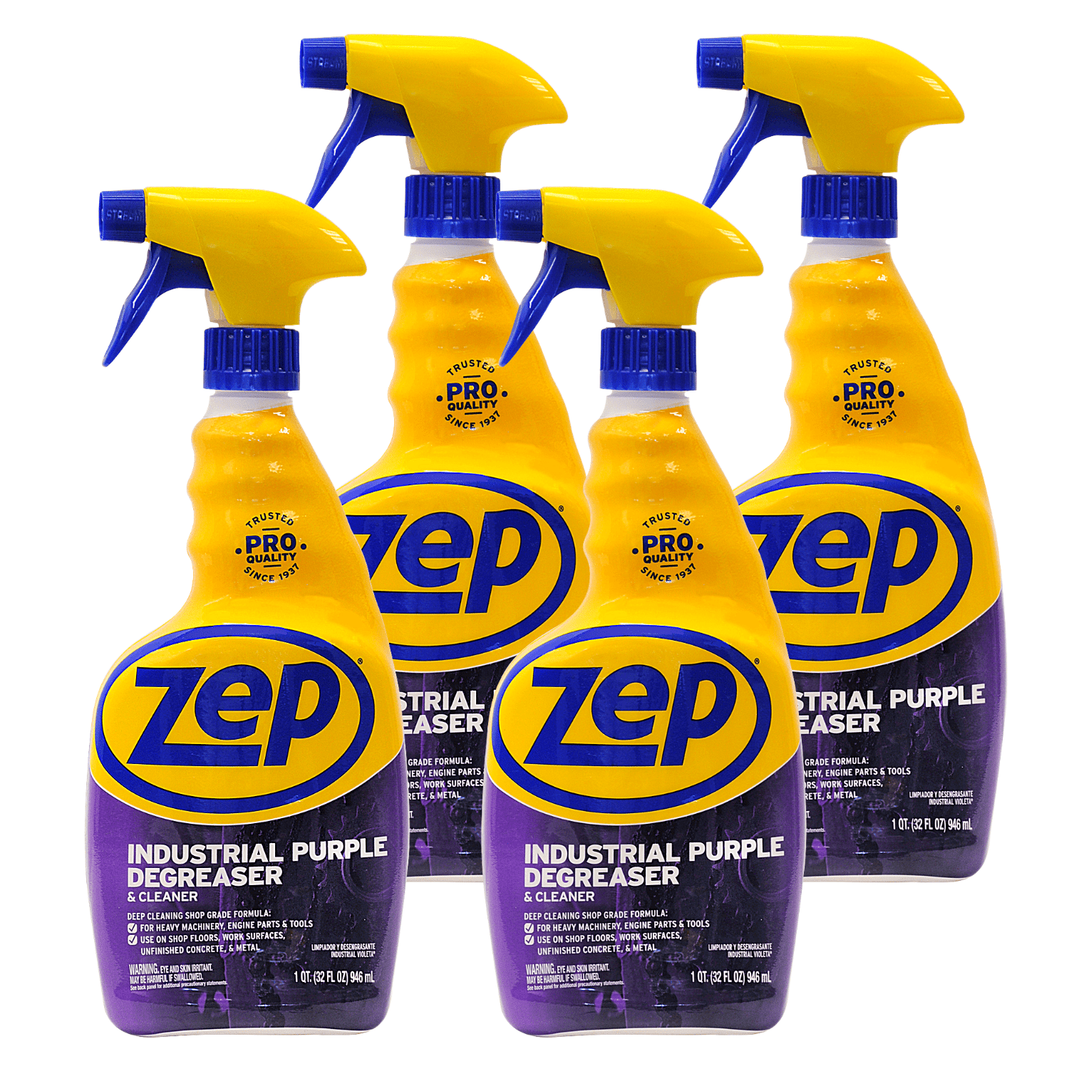 Zep Industrial Purple Cleaner Degreaser 32 oz. (Case of 4) Dissolves Caked on Grease
