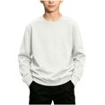 thumbnail image 3 of YOUYEDIAN Base Layer for Boys Casual Long Sleeve Crewneck Solid Color Shirt, 3 of 5