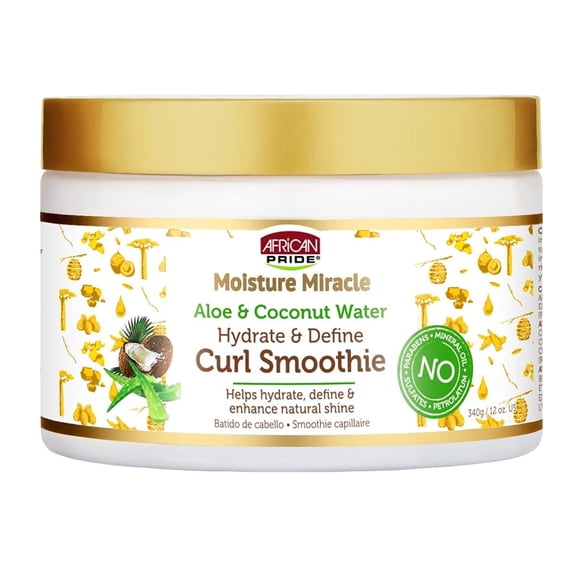 African Pride Moisture Miracle Aloe & Coconut Water Hydrate & Define Curl Smoothie 12 Ounce