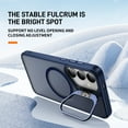 thumbnail image 7 of Case for Samsung Galaxy S25 Plus, Magsafe Frosted Translucent Camera Frame Kickstand Ultra Slim Drop Protective Anti-Scratch Anti-Fingerprint Phone Cover for Samsung Galaxy S25 Plus, Darkblue, 7 of 7