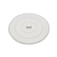 thumbnail image 2 of Aqua Plumb Flat Drain Stopper Rubber Suction with Tab Sink Tub Bath White, 12-Pack, 2 of 7