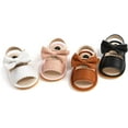 thumbnail image 3 of Infant Baby Girls Summer Sandals with Flower Soft Sole Newborn Toddler First Walker Crib Dress Shoes, 3 of 6