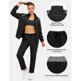 thumbnail image 6 of Womens UPF 50+ Tracksuit, Water Resistant Reflective for Hiking Running Black/Gray XS, 6 of 8