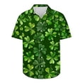 thumbnail image 4 of Awdenio Mens t Shirts St. Patrick's Day Hawaiian Shirt for Men Irish Printed Casual Short Sleeve Button Down Beach Shirts, 4 of 4