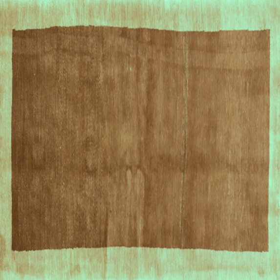 Ahgly Company Machine Washable Indoor Square Abstract Turquoise Blue Contemporary Area Rugs, 6' Square