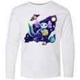 thumbnail image 3 of Inktastic Galaxolotl Cute Purple Space Axolotl Galaxy Design Long Sleeve Youth T-Shirt, 3 of 5