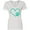 AA-White, variant on Inktastic Teal Heart With Paw Print Women's V-Neck T-Shirt