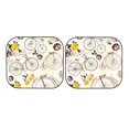 thumbnail image 7 of 2 Piece Car Windshield Sun Shade - Floral Bicycle Wedding Theme Foldable Front Car Window Shades Reflect Sun and Heat for Most Cars, Universal Size, 7 of 7