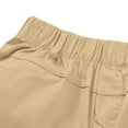 thumbnail image 6 of FNFYFH Cargo Shorts for Boys Half Pant Summer Cotton Short Pants with Pockets Kids Elastic Waisted Shorts,Khaki, 6 of 9