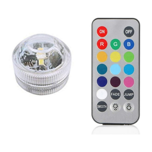 Battery Powered RGB Submersible LED Light IP68 Waterproof Underwater Led Light Night Lamp For Fish Tank Pond Wedding Party Light ,Easy to Install