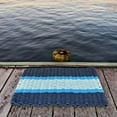 thumbnail image 4 of Wicked Good Doormats, Outdoor Door Mats, Marine-Grade Rope Front Door Mats Handwoven in Maine, Nautical Rope Doormat, Lobster Rope Doormat, Navy, Light Blue, Seafoam, 24" x 36", 4 of 6