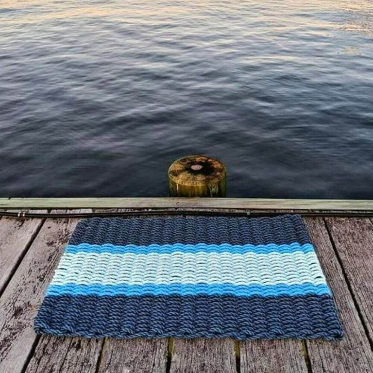 Wicked Good Doormats, Outdoor Door Mats, Marine-Grade Rope Front Door Mats Handwoven in Maine, Nautical Rope Doormat, Lobster Rope Doormat, Solid