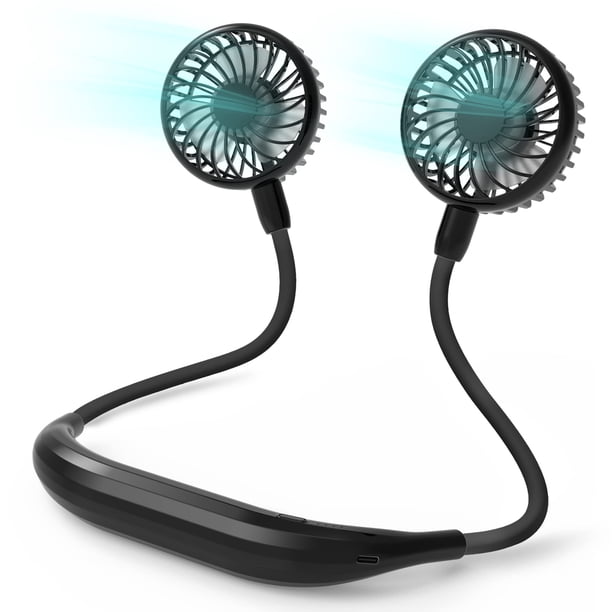 Ventilador de cuello COMLIFE portátil con batería de 2600 mAh, ultrasilencioso, color negro