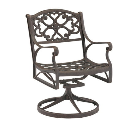 Biscayne Swivel Arm Chair-Finish:Rust Bronze