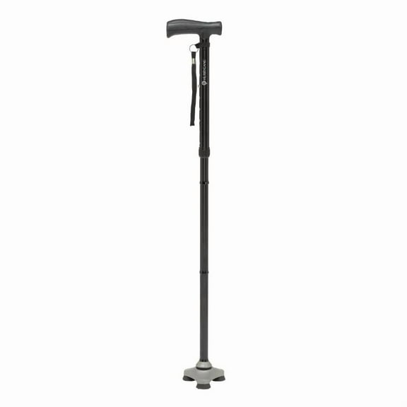 HurryCane Freedom Edition Folding Cane with T Handle, Black