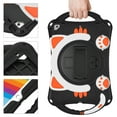 thumbnail image 4 of Dteck Shoulder Strap Case for Apple iPad 8th Generation 10.2" (2020),360° Rotating Hand Strap Kids Friendly Shockproof Cute Rubber Kickstand iPad 7th Gen 10.2" 2019 Protector Cover,Black+Orange, 4 of 6