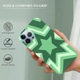 thumbnail image 3 of Shangniulu Cute Case Green Stars Coffee Latte Print Shockproof Protective Case Soft TPU Hard Back Anti-Scratch Cover for iPhone 13 Pro, 3 of 4