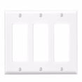 thumbnail image 1 of Placa de pared Leviton, antimicrobiana, con recubrimiento en polvo, color blanco, 3 paneles, 1 of 1