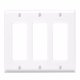 thumbnail image 1 of Placa de pared Leviton, antimicrobiana, con recubrimiento en polvo, color blanco, 3 paneles, 1 of 1