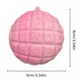 thumbnail image 3 of Pineapple Bun Crunchy Squishy Toy, Pink Grid Style Stress Ball with Hanging Loop, Slow Rising Fidget Toy, Stress Relief Sensory Toy for Kids Adults, Party Favor Gift, 3 of 5